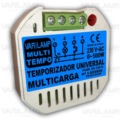 Temporizador UNIVERSAL a pulsadores o interruptores para cualquier tipo de carga a 230VAC