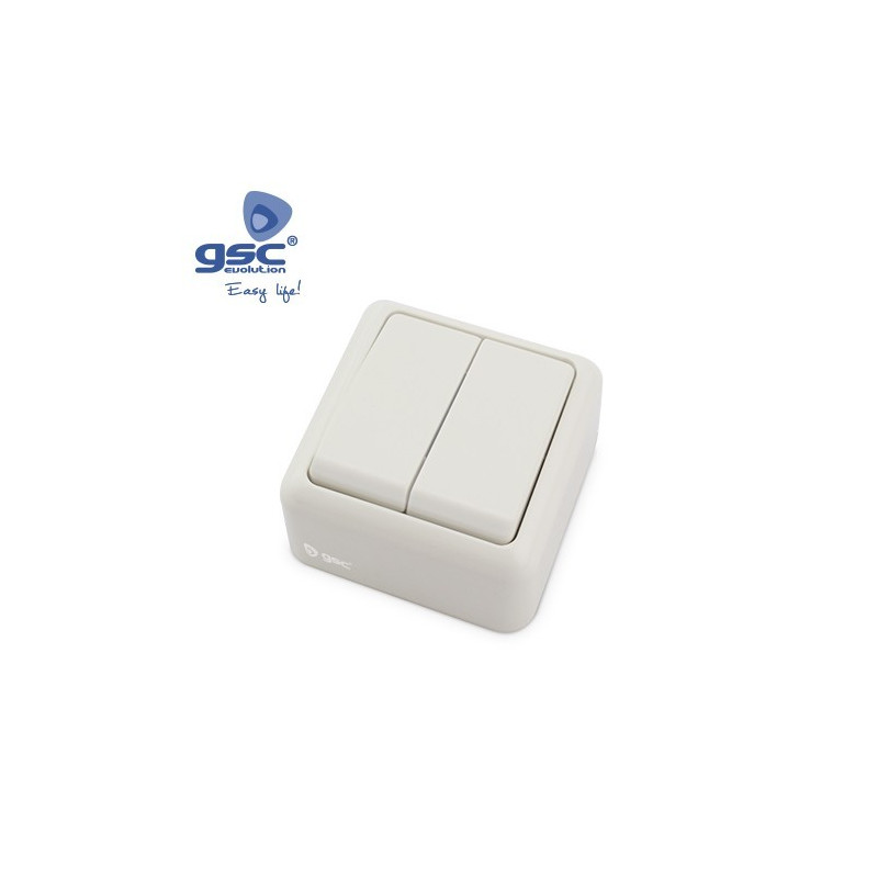 Doble Interruptor ALPHA cuadrado