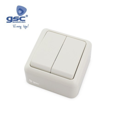 Doble Interruptor ALPHA cuadrado
