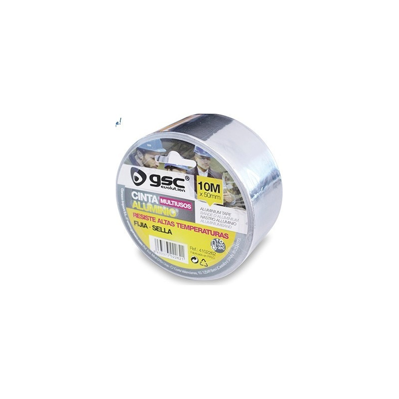 10M Cinta de aluminio -20ºC a +110ºC 50mm