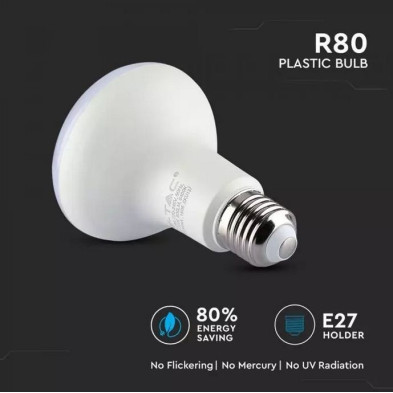 Bombilla LED 10W E27 R80