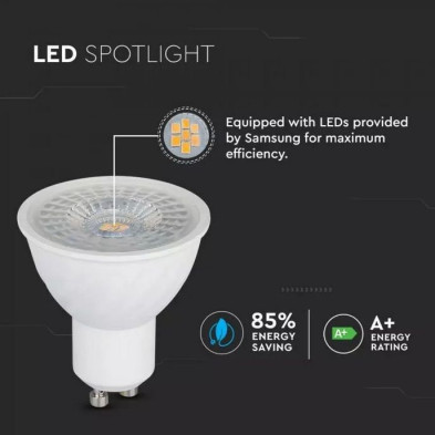 Bombilla LED GU10 6.5W 5 años de garantia