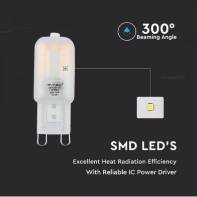 Bombilla G9 LED 2.5W 5 años de garantia