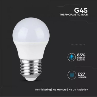 Bombilla LED E27 esférica 7W 5 años de garantía