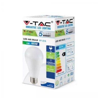 Bombilla LED 15W E27 A60 5 años de garantía