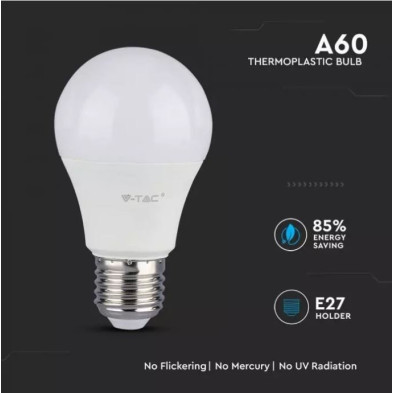 Bombilla LED 9W E27 A60 5 años de garantía
