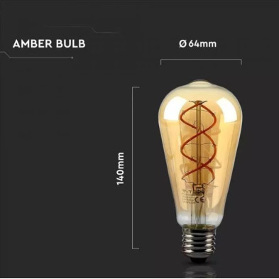 Bombilla LED filamento E27 ST64 5W