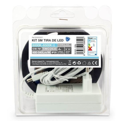 Kit 5M Tira de LED 6W/M IP20