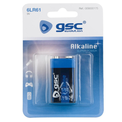 Pila GSC Alcalina 6LR61/9V