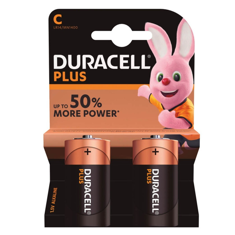 Pila Duracell Alcalina plus LR14/C (Pack2)