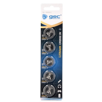 Pack 5 pilas CR2032