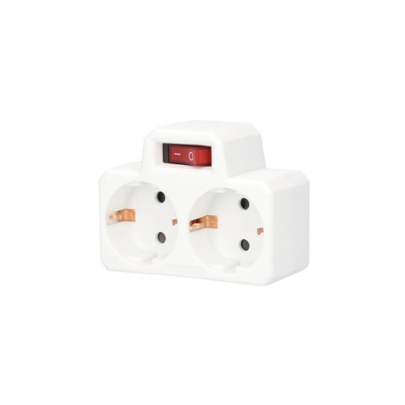 Adaptador triple sucko con interruptor